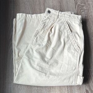 BDG Low Rise Cream Baggy Carpenter Capris